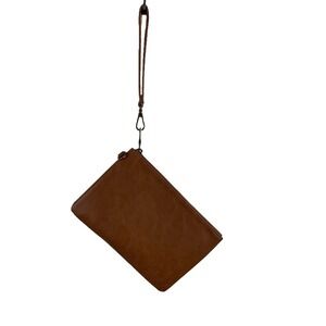 Milkmaid clutch Hand bag brown leather removable strap Crossbody
